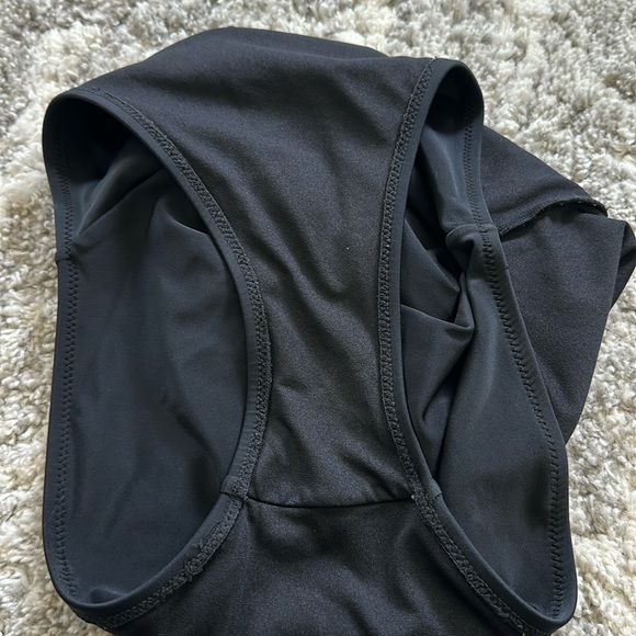 Old Navy Black Lace Up Neckline One Piece Swimsuit - Picture 8 of 8